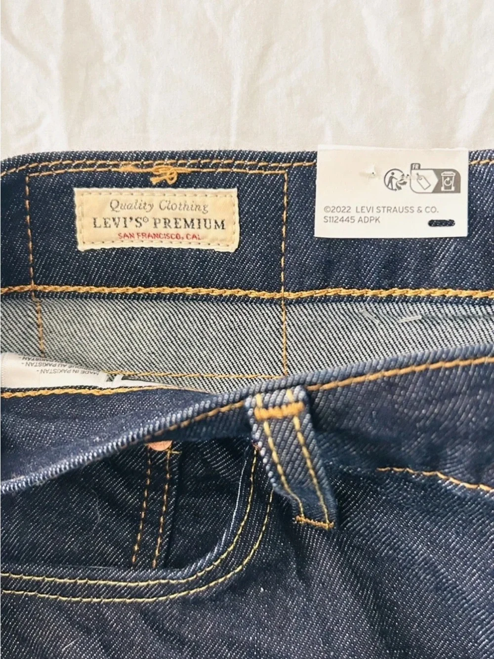 Levi's Dark Blue Raw Denim Jeans